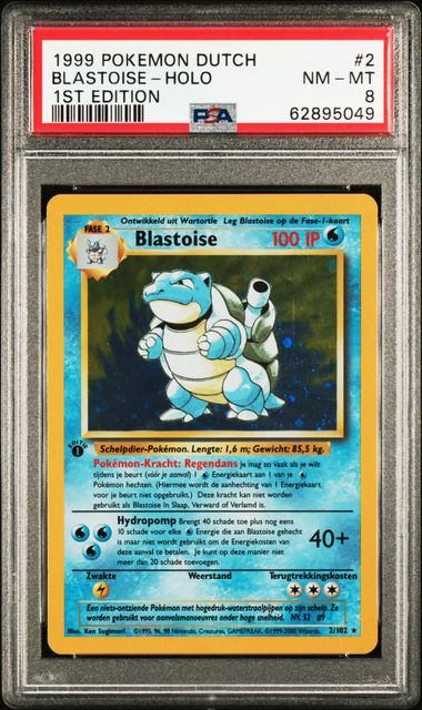 1st Edition Blastoise Dutch PSA 8